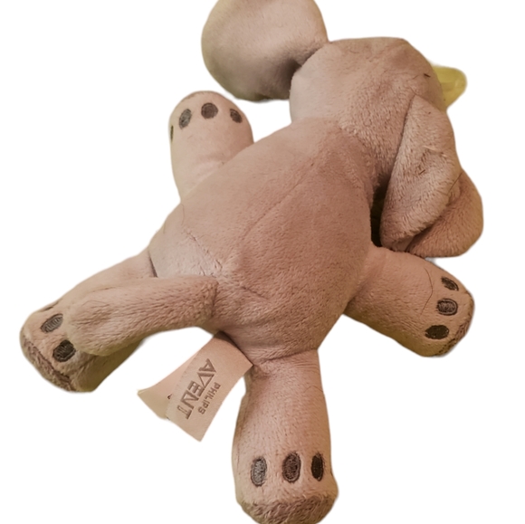 Avent Soothie Snuggle Elephant Pacifier Holder Plush Stuffed Animal 7" Lovey - Picture 3 of 5